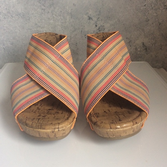 CORK High Heel/Wedge Sandals Size 5 - Picture 3 of 8